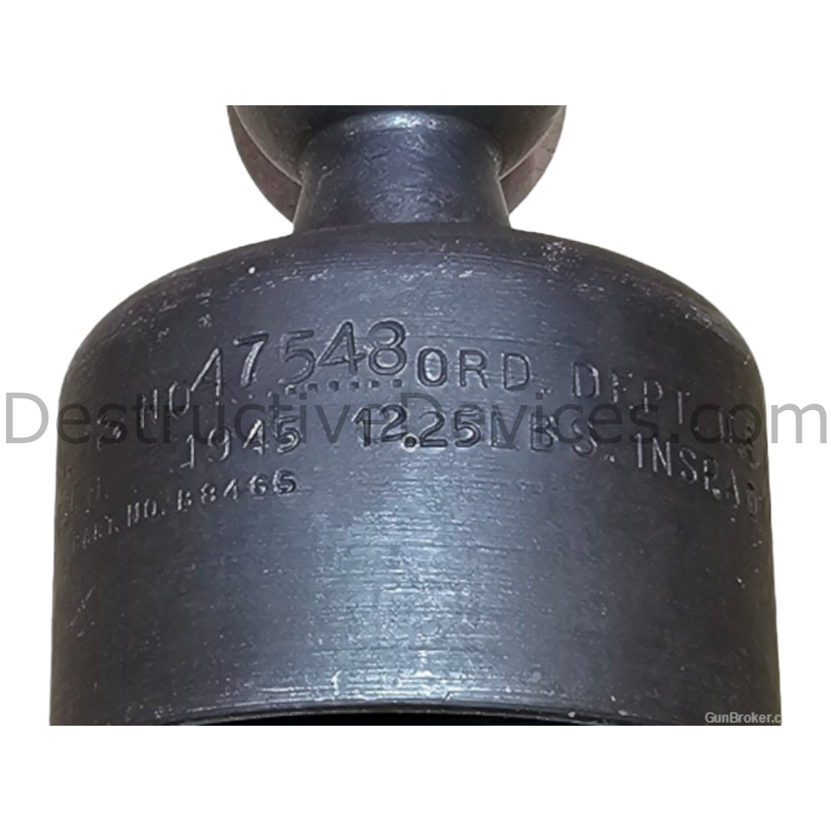 US Army WWII 60mm M2 Mortar Cup by KVS Mfg & Eng Company 1945